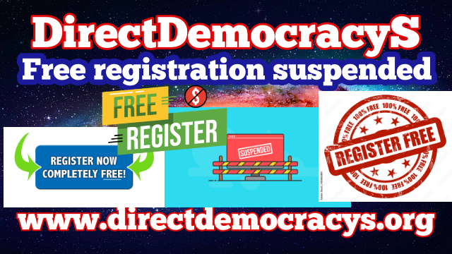 Free registration suspended