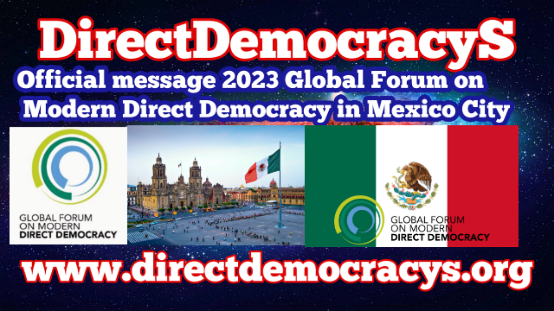 Official message 2023 Global Forum on Modern Direct Democracy