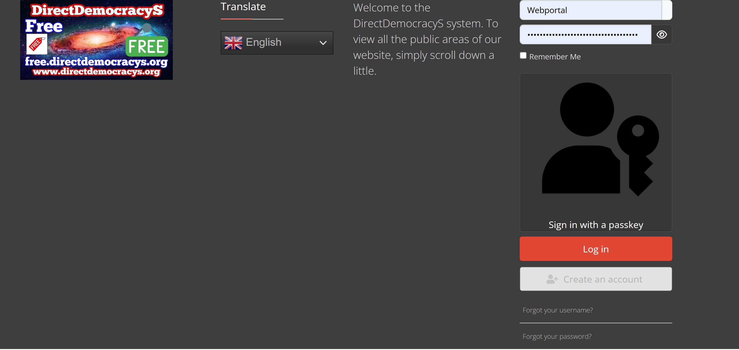 Berfore Logo translate message loginScreenshot 24 11 2025 133924 free.directdemocracys.org